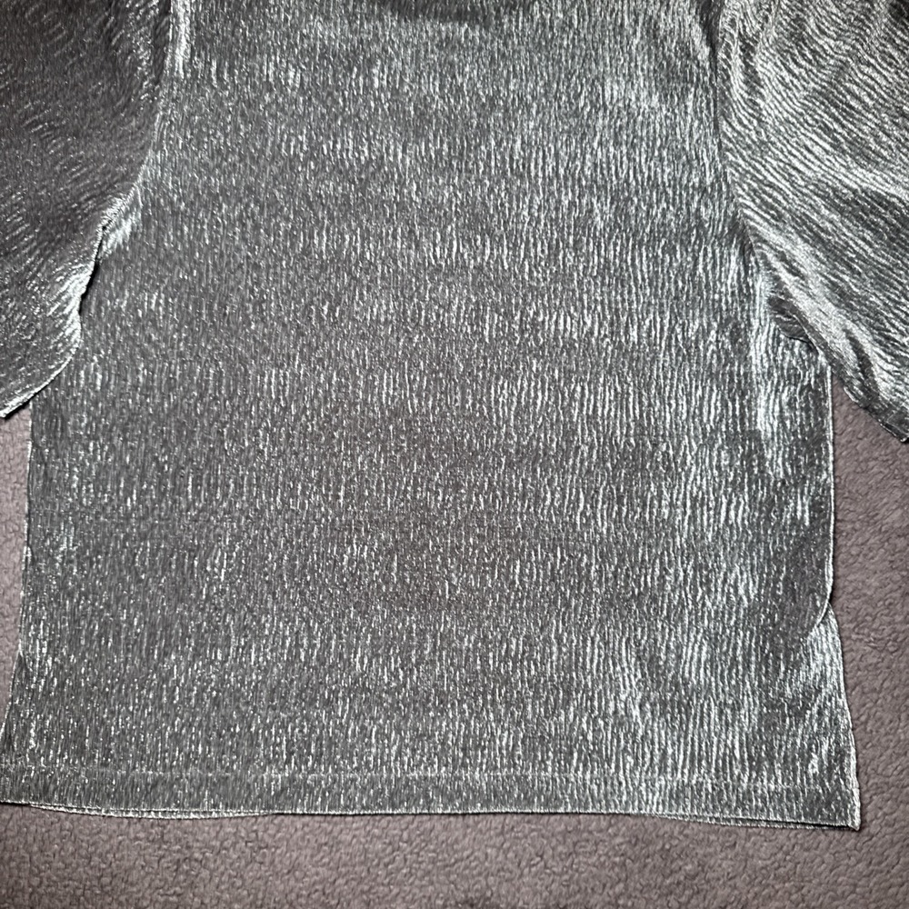 Madewell Texture & Thread Coral Textured Crop Top Tee T-Shirt Green Women's XS - Picture 2 of 10